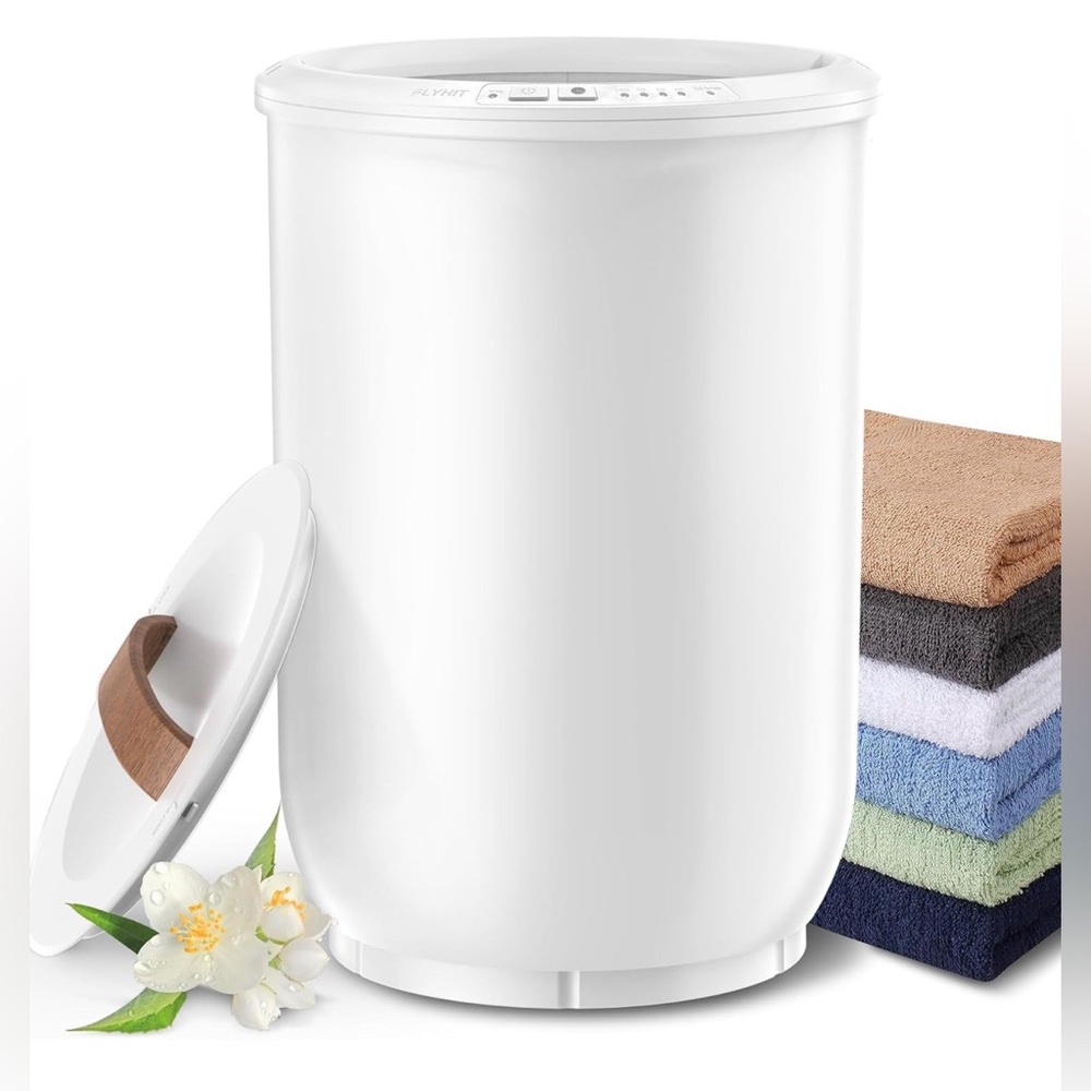 White Home Laundry Hamper with Lid – Modern Bathroom Storage